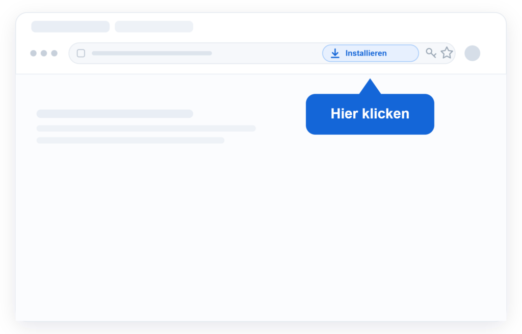 eQMS als App über die Taskleiste installieren
